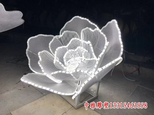 廣場不銹鋼花朵景觀雕塑 桂北雕藝之光，綻放永恒花韻